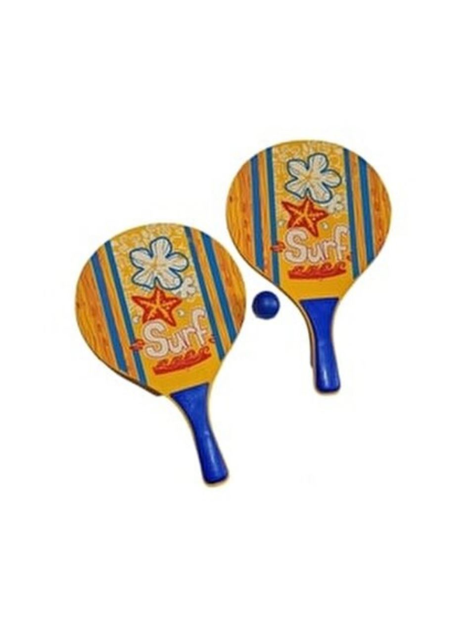 Beach Ball Tahta Raket - 3394 - Sarı