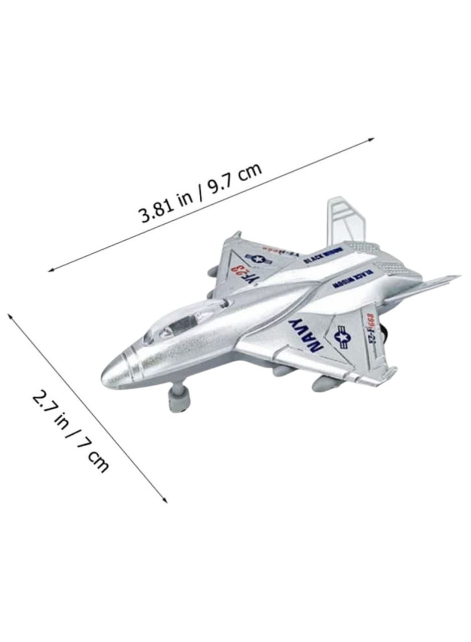 Çek Bırak Mini Metal Uçak - Gri