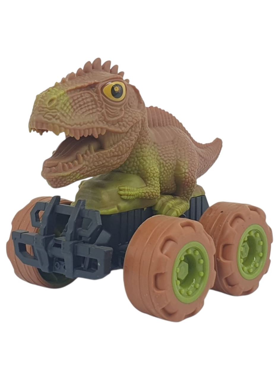 Sürtmeli Dinazor Arabalar 12 cm - H-20 - Stegosaurus -Kahverengi