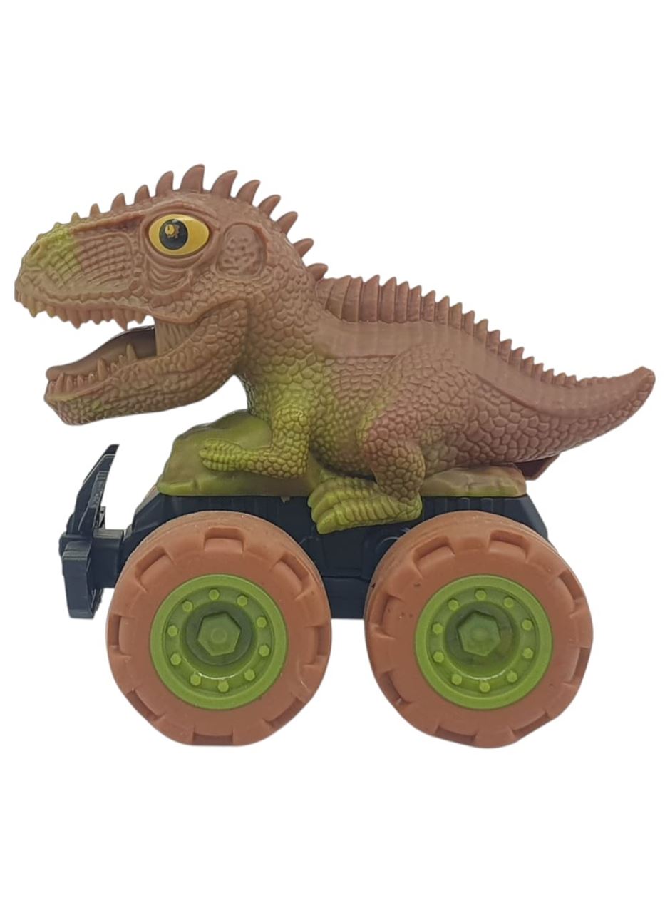 Sürtmeli Dinazor Arabalar 12 cm - H-20 - Stegosaurus -Kahverengi