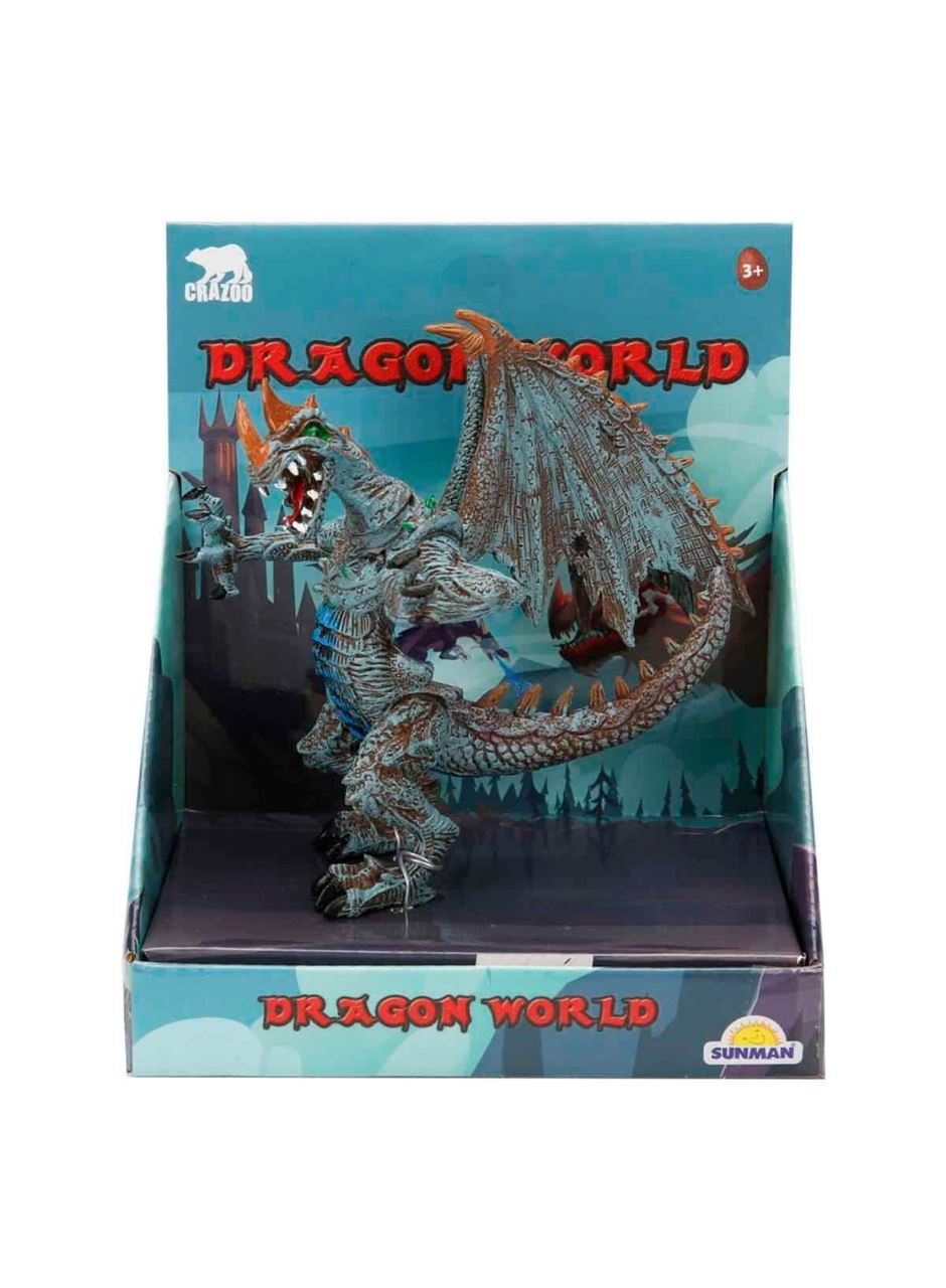 Standlı Ejderha Figürü 13 cm - Mavi