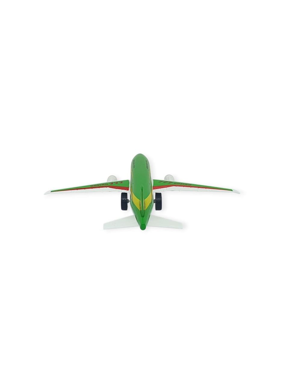 Çek Bırak Sesli Işıklı Metal Uçak - 180 - Yeşil