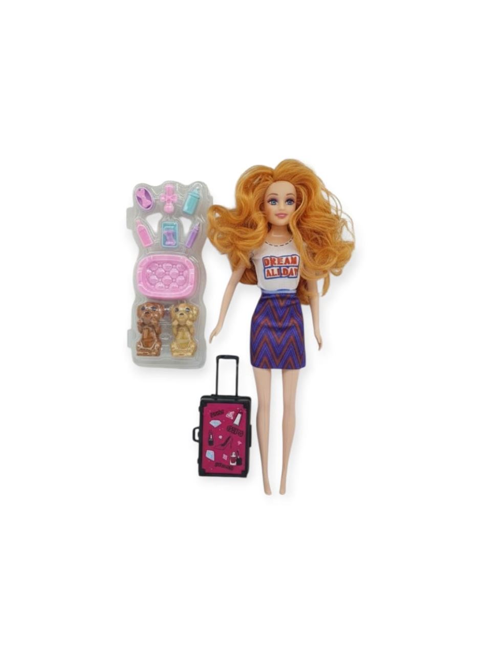 Puppy Bella 30 cm Bebek ve Köpek Bakım Seti - Mor Elbise