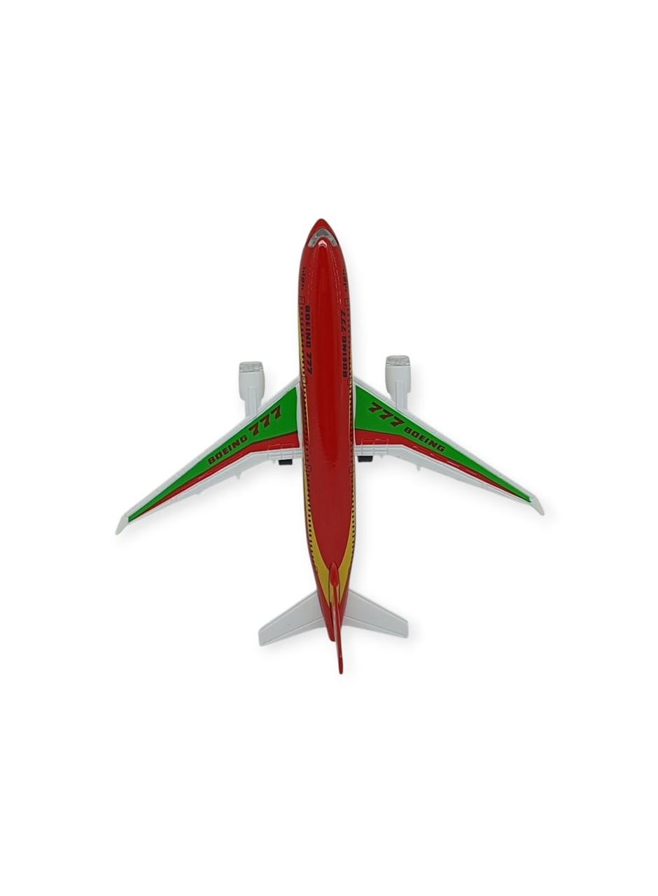 Çek Bırak Sesli Işıklı Metal Uçak - 180 - Kırmızı