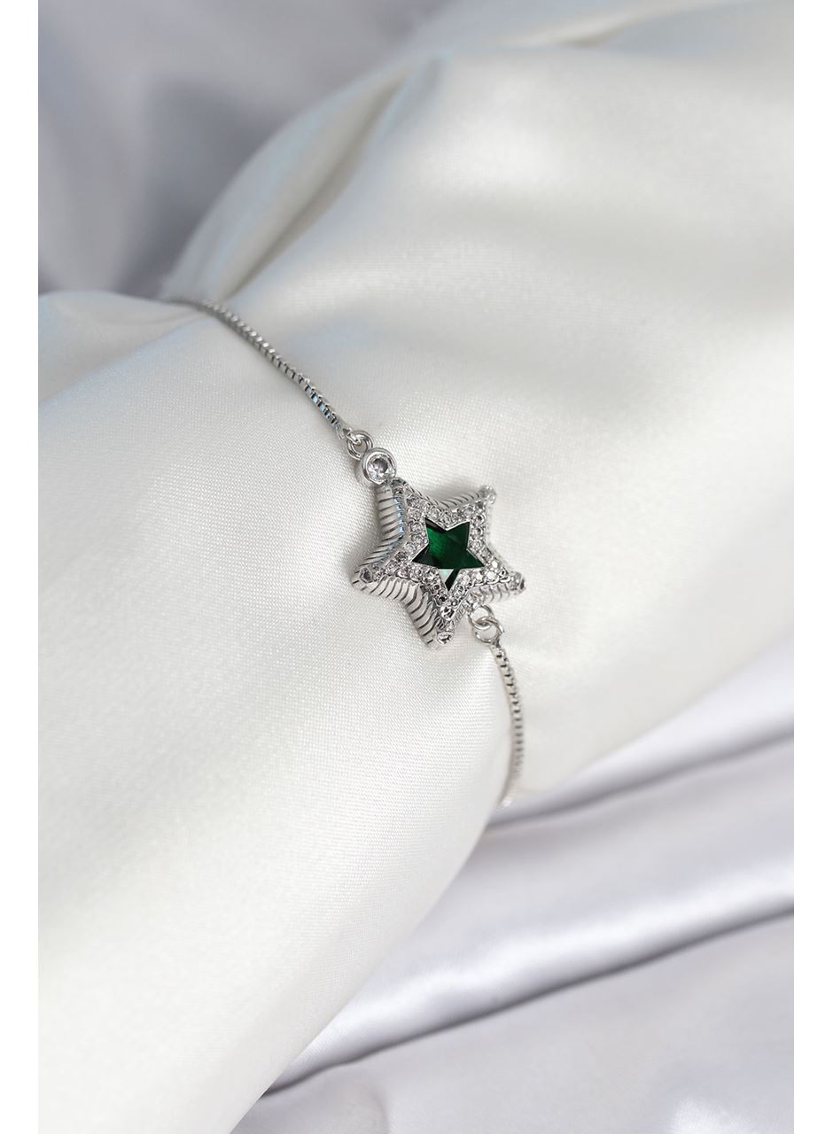 Yıldız Model Asansörlü Gümüş Renk Kadın Bileklik