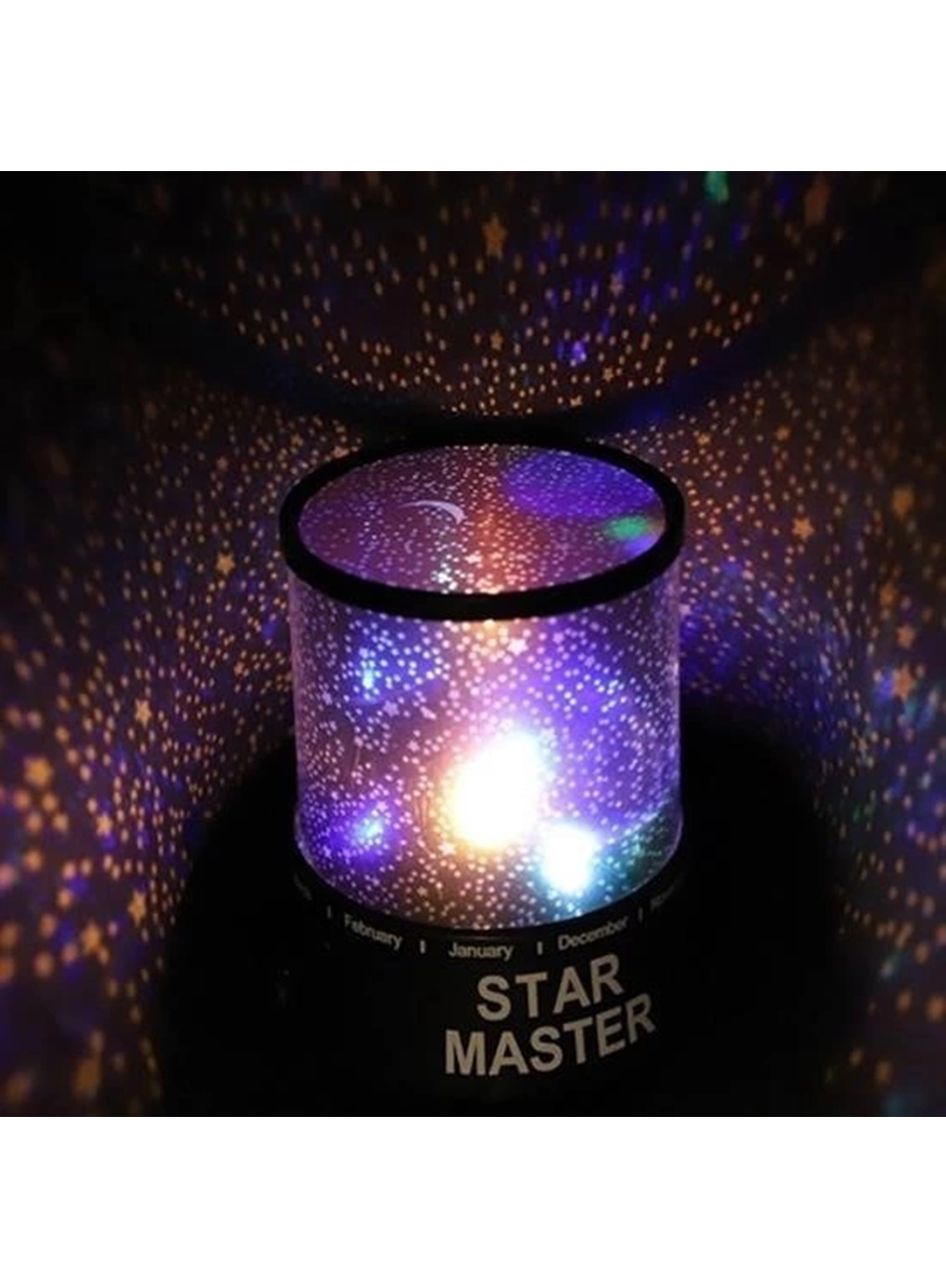 Star Master Pilli Gökyüzü Projeksiyonlu Led Renkli Yıldızlı Tavan Işık Yansıtma Gece Lambası (
