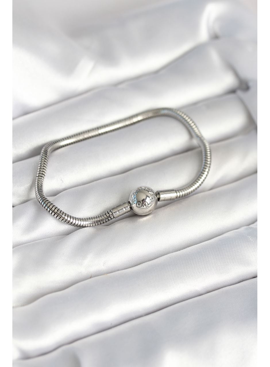Gümüş Renk Pirinç Charm Bileklik