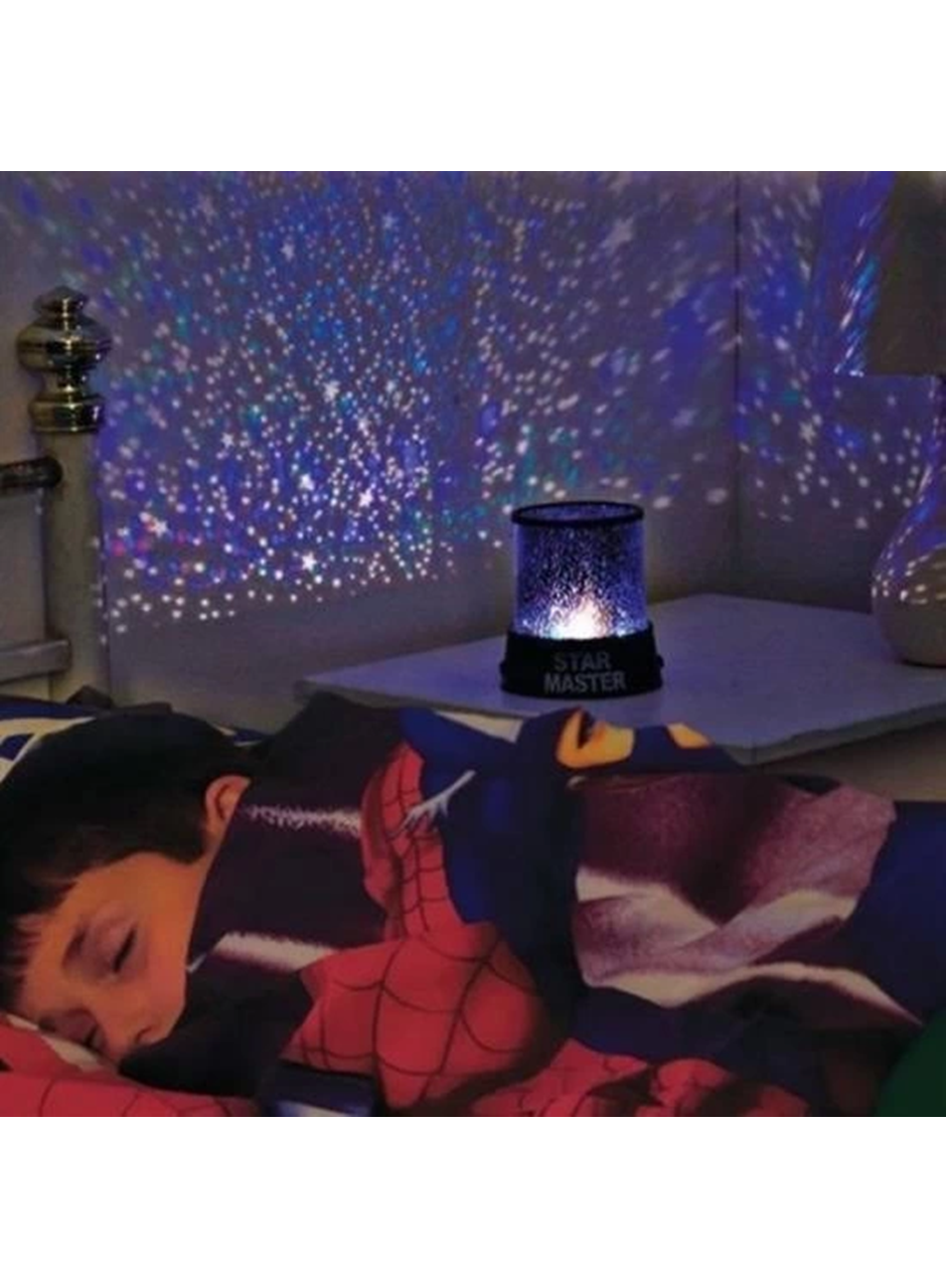 Star Master Pilli Gökyüzü Projeksiyonlu Led Renkli Yıldızlı Tavan Işık Yansıtma Gece Lambası (
