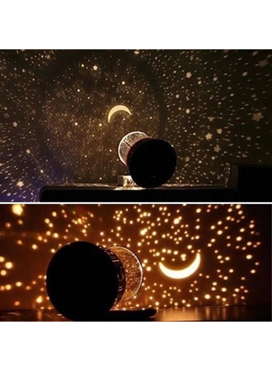 Star Master Pilli Gökyüzü Projeksiyonlu Led Renkli Yıldızlı Tavan Işık Yansıtma Gece Lambası (