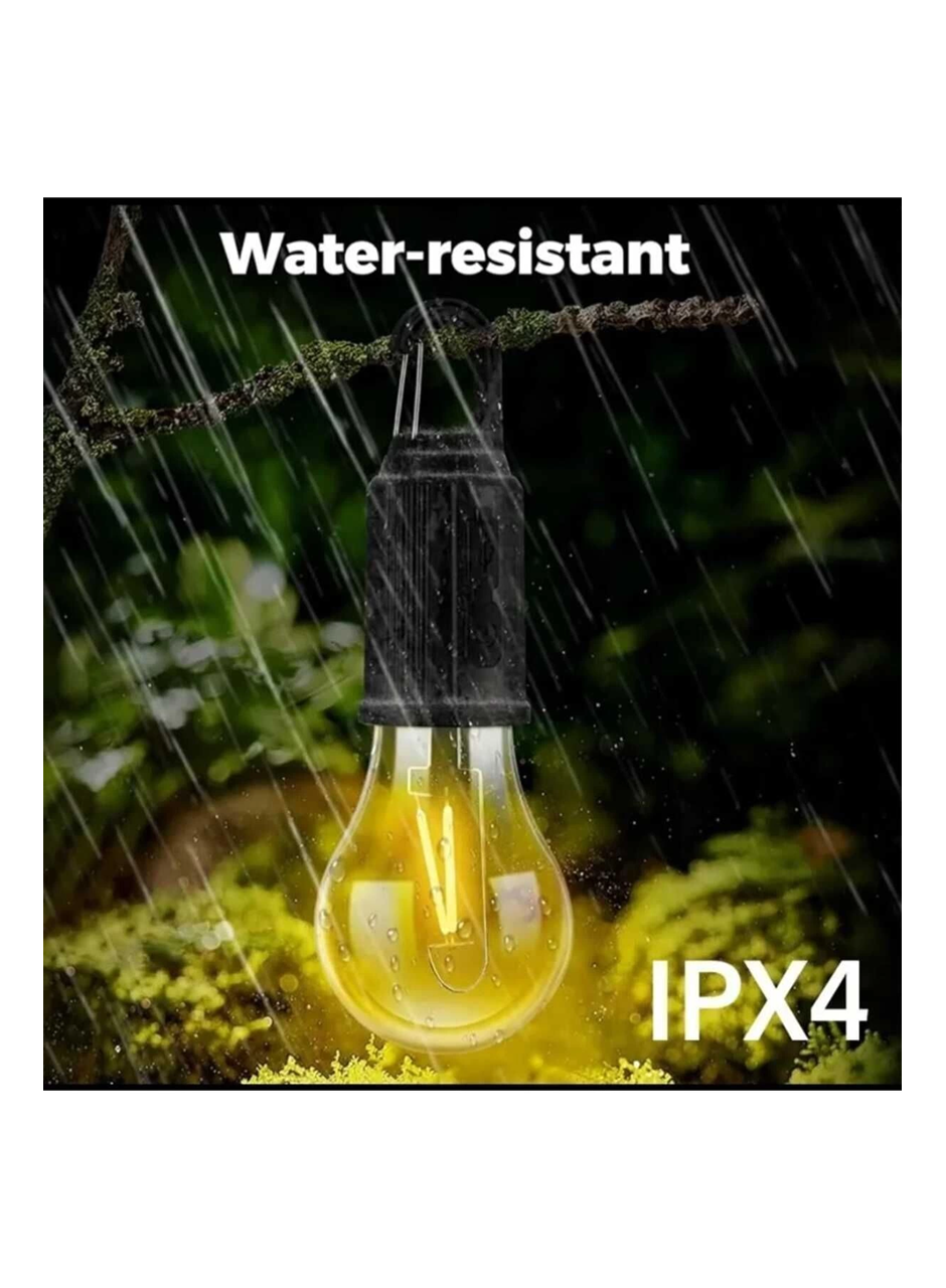 Taşınabilir Şarjlı Led Ampül Outdoor Kamp Bahçe Lambası 10W Askılı Kırılmaz Led Işık (