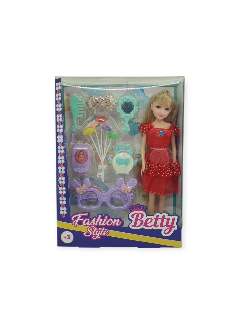 Güzellik Seti 7 Parça Aksesuarlı Bebek Seti - Kırmızı