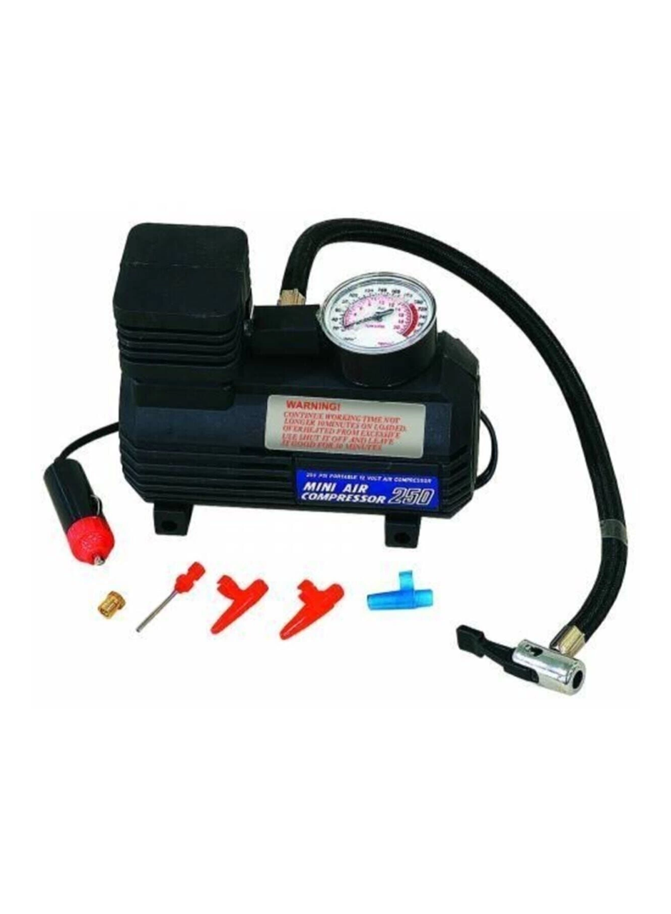 Araba Oto Araç Lastik Şişirme Pompası Hava Kompresörü 250psi 12v Volt Şişirici Kompresör Pompa Seti (