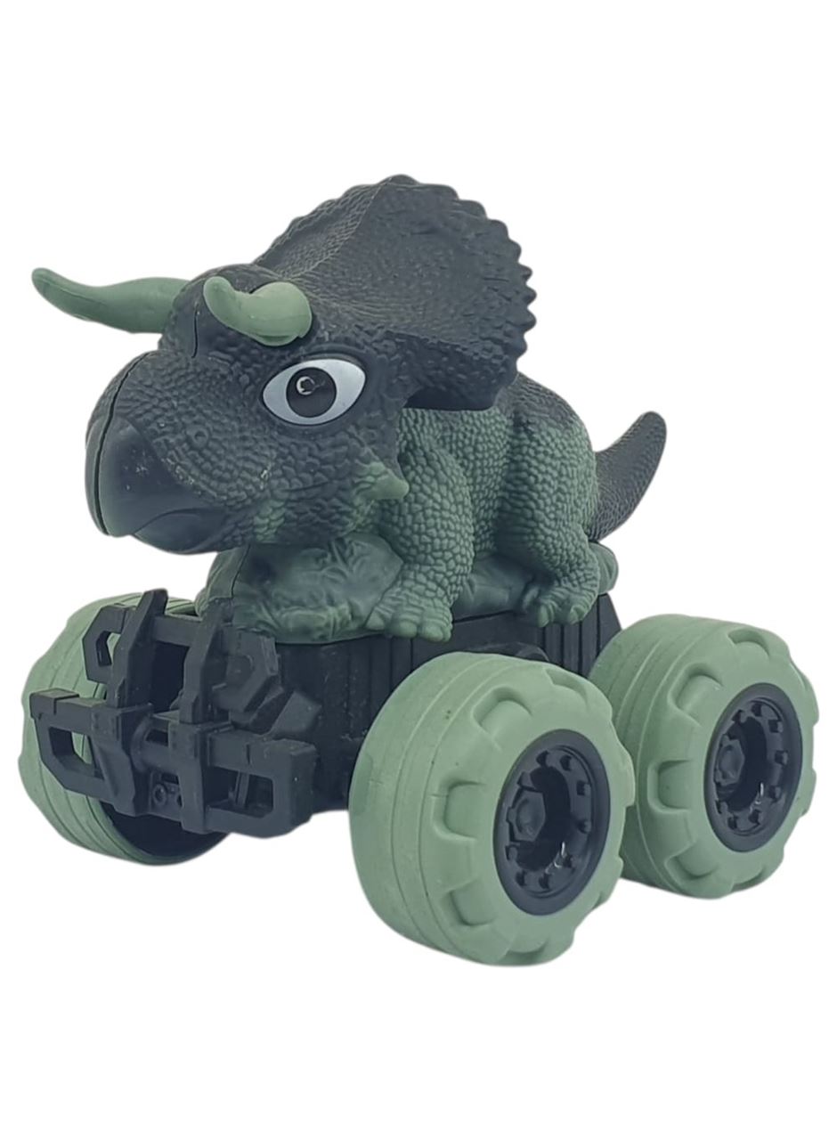 Sürtmeli Dinazor Arabalar 2'li - 12 cm - Triceratops & Stegosaurus