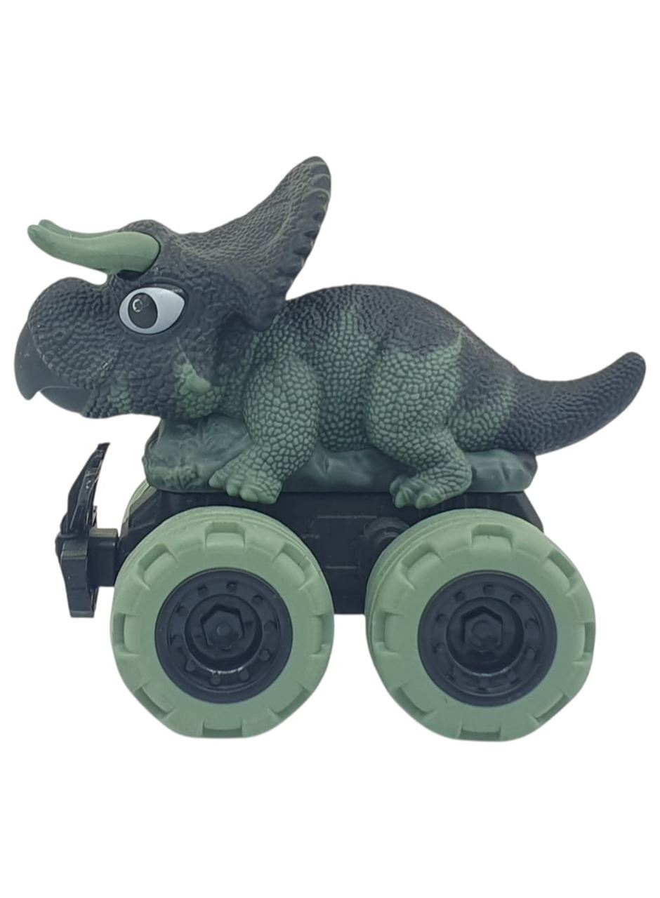 Sürtmeli Dinazor Arabalar 2'li - 12 cm - Triceratops & Parasaurolophus