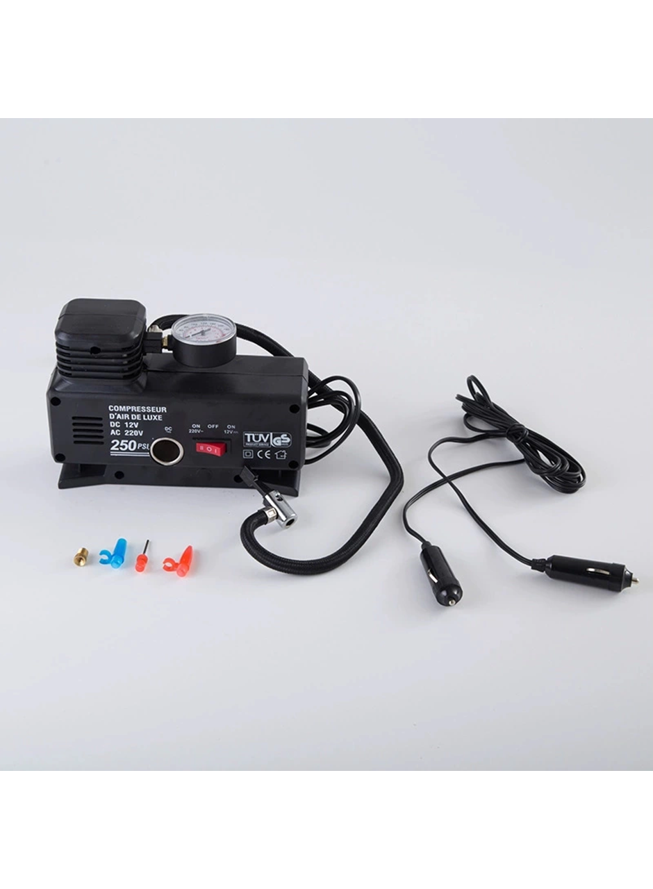 220v Ile 12v Oto Elektriği Çalışan Hava Lastik Şişirme Kompresörü 250 Psı Çok Amaçlı Yol Yardımı (