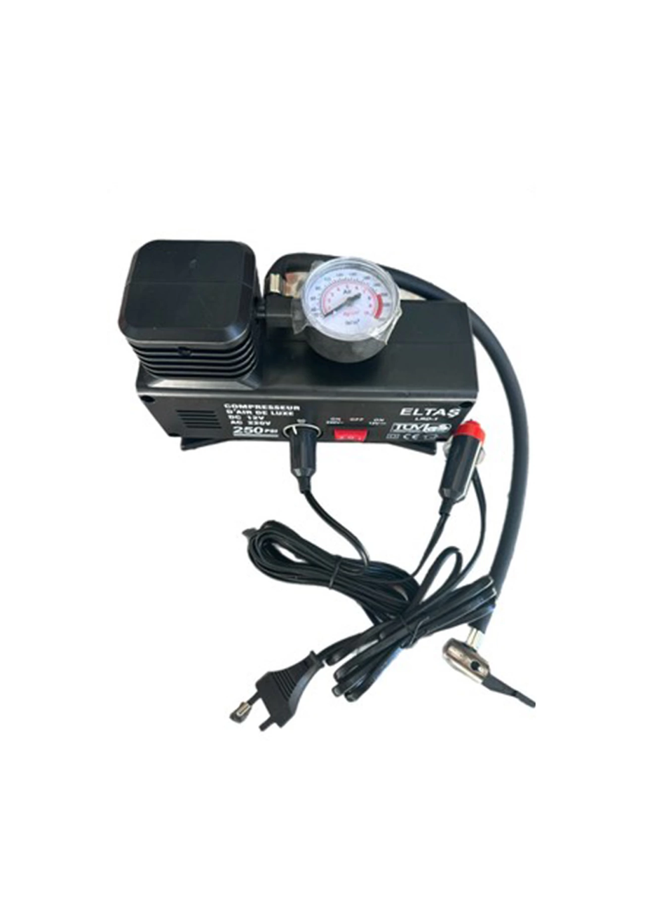 220 Volt-12 Volt 250 Psi Psi Kompresör Lastik Hava Şişirme Oto Pompası Fişli Çakmaklıklı (