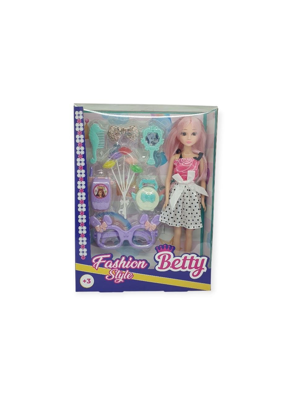 Güzellik Seti 7 Parça Aksesuarlı Bebek Seti - Beyaz Etekli