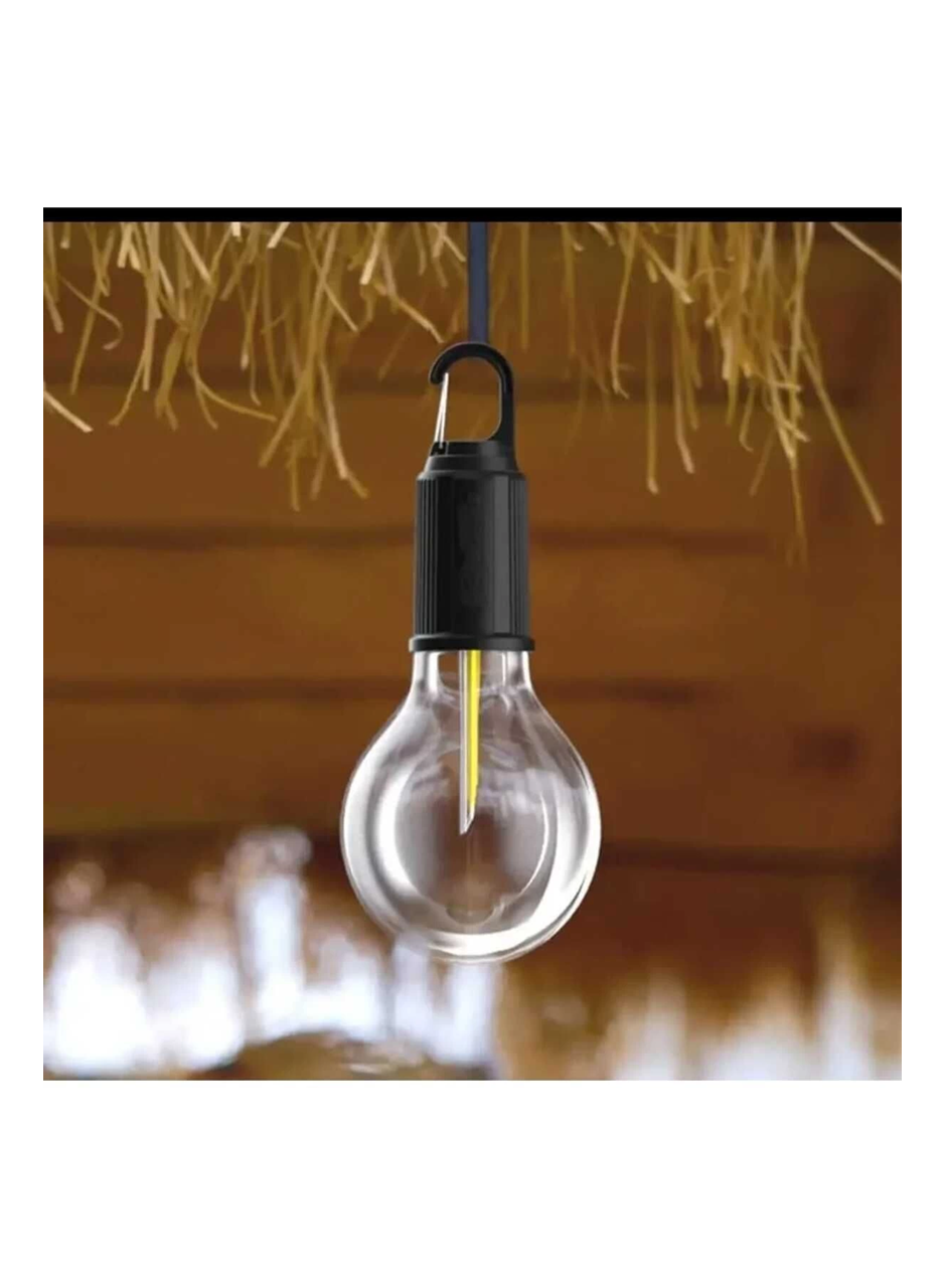 Taşınabilir Şarjlı Led Ampül Outdoor Kamp Bahçe Lambası 10W Askılı Kırılmaz Led Işık (