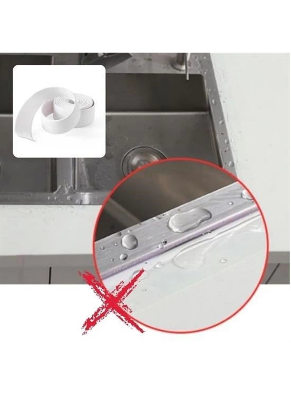 2 li Su Sızdırmaz Banyo Mutfak Lavabo Küvet İzolasyon Şerit Bant Pratik Ürün (