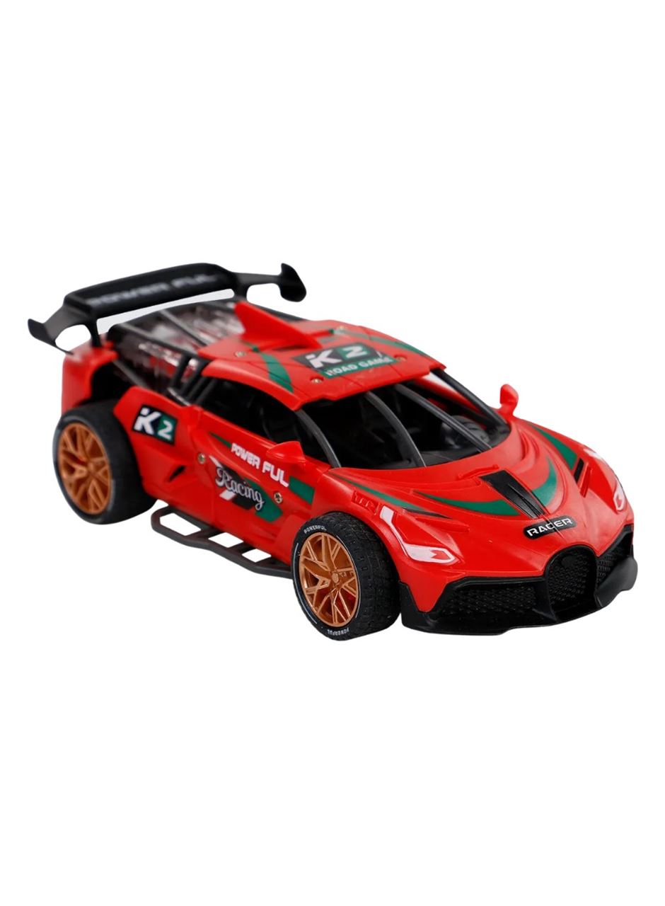 Sürtmeli Sesli Işıklı Spor Arabalar 18 cm - Kırmızı