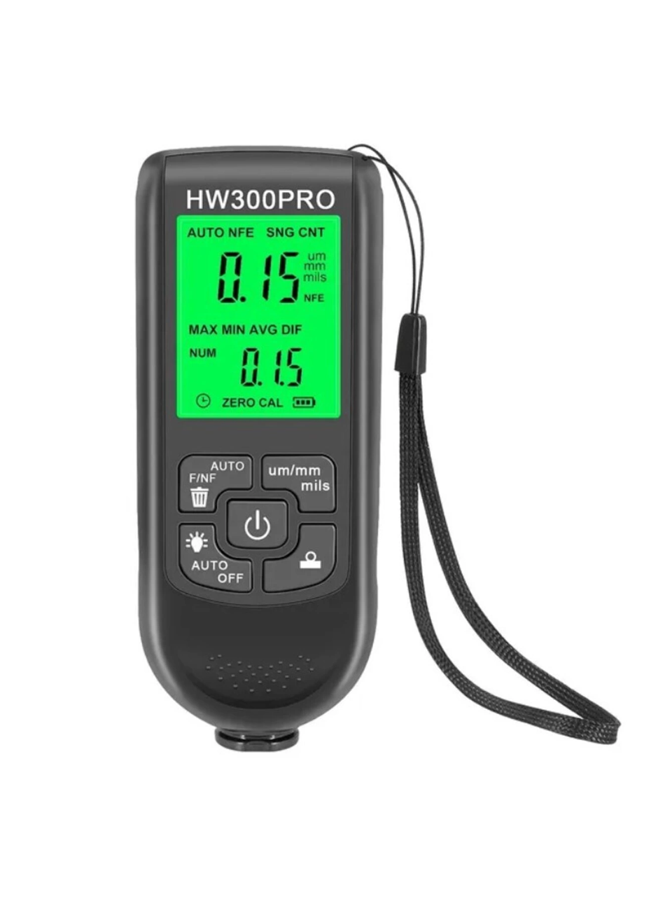 HW-300PRO Oto Boya Kalınlık Ölçer 0-2000µm Fe & NFe Kaplama Kalınlık Test Cihazı (
