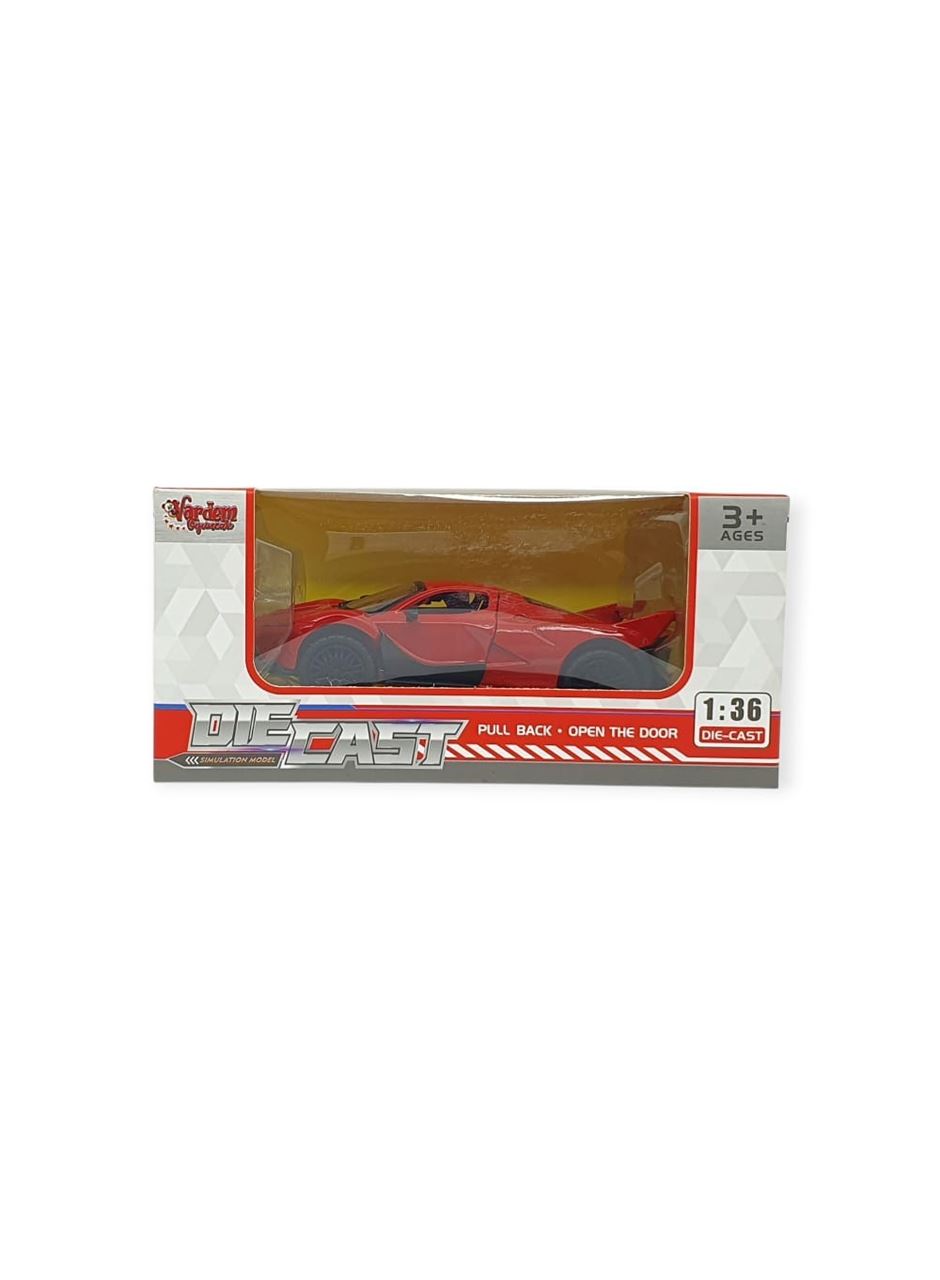 Çek Bırak Metal Arabalar 13 cm - SR2212- Kırmızı