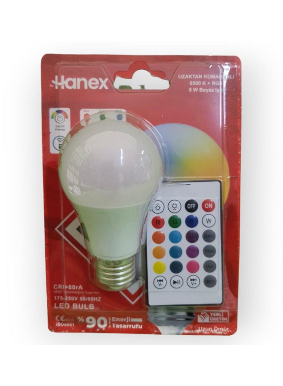 Led Ampül HNX-0902 9w Kumandalı RGB