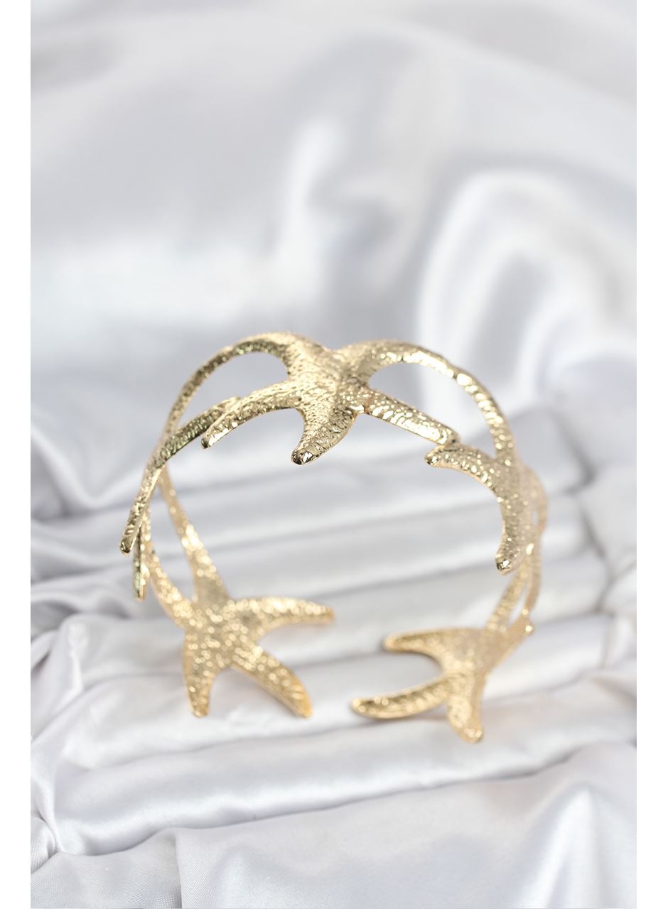 Pirinç Gold Renk Deniz Yıldızı Model Kadın Bileklik