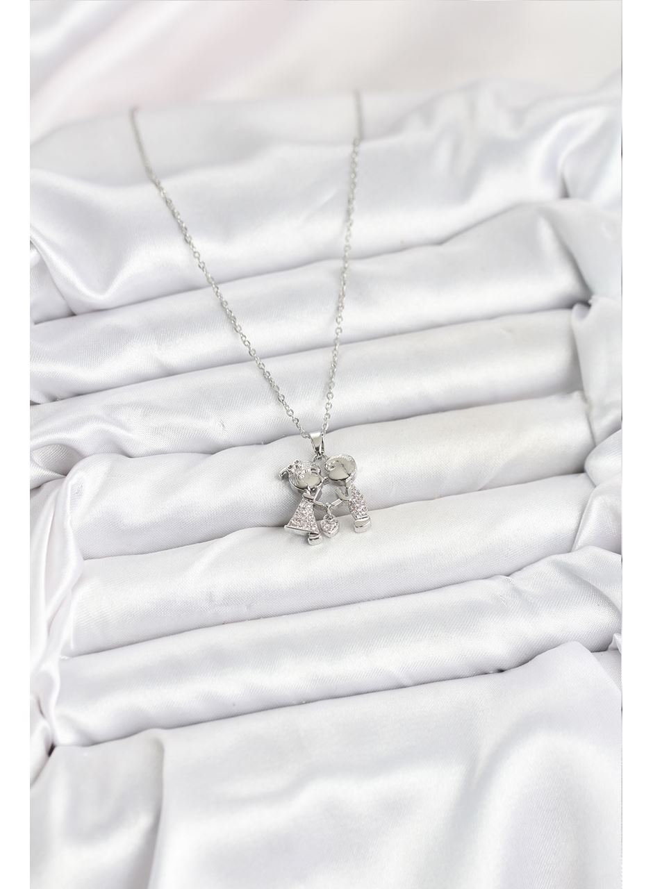 316L Çelik Zincir Gümüş Renk Erkek Kız Model Kadın Kolye