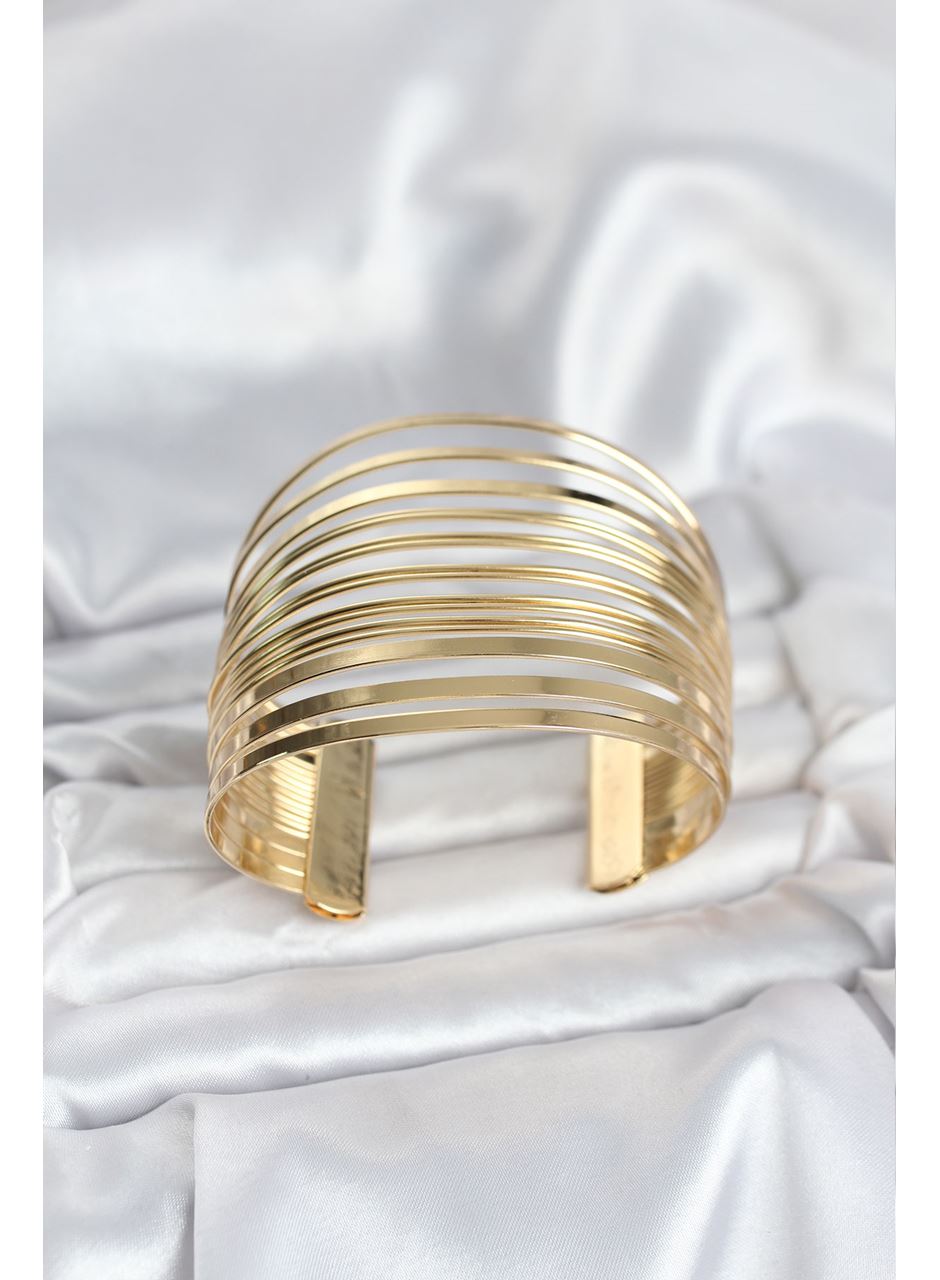 Gold Renk Pirinç Kaburga Model Kadın Bileklik