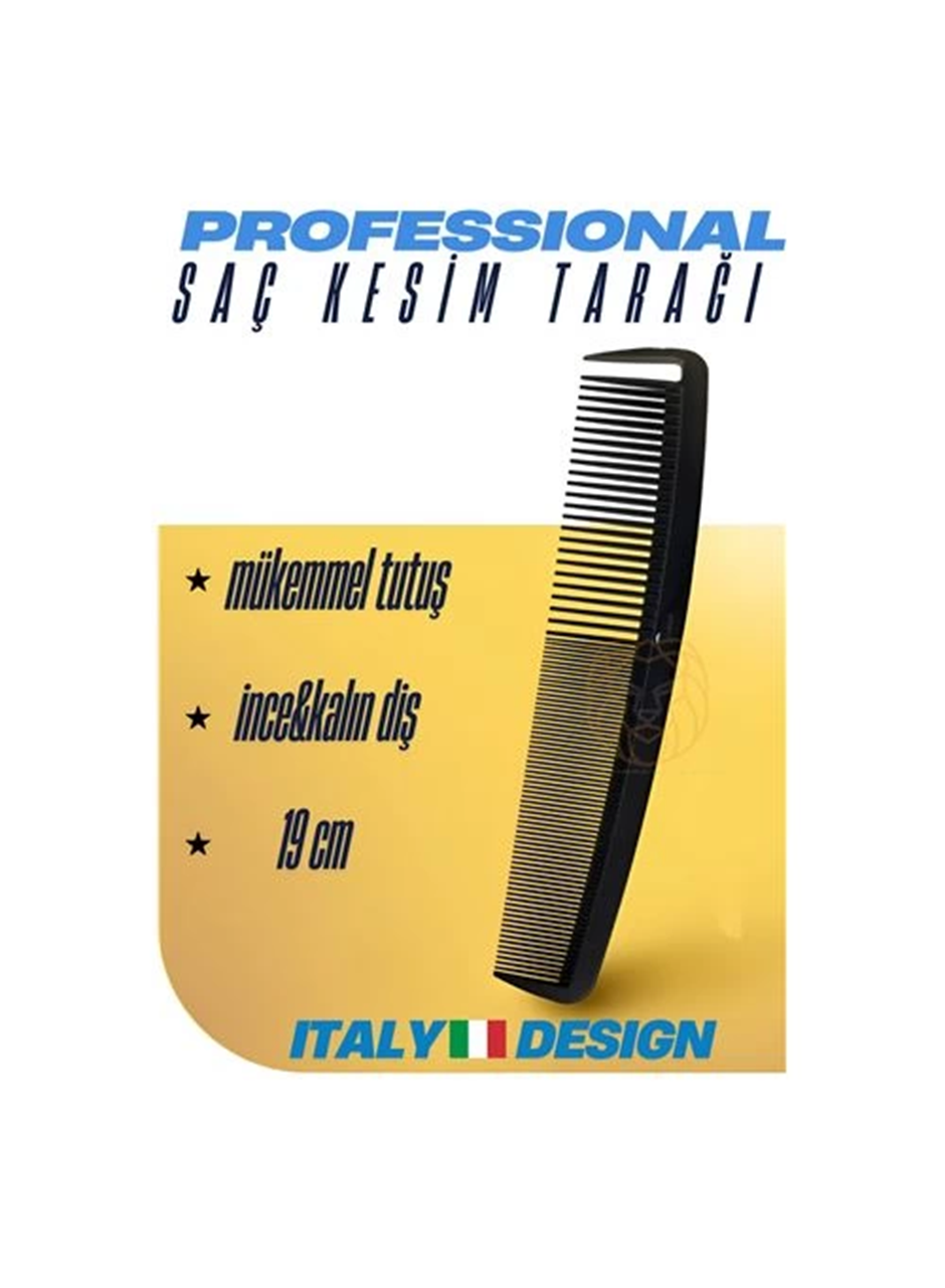 Profesyonel Saç Kesim Tarağı Geniş Diş ve İnce Diş Tarak Saç Şekillendirme Düzeltme Tarağı (