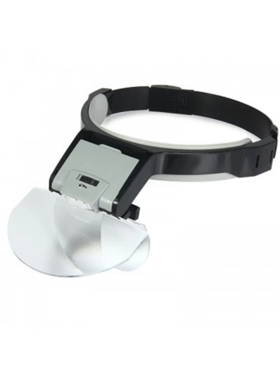 - Lens Takmalı 5 Lenslı , Led Lambalı şapka Tip Büyüteç (