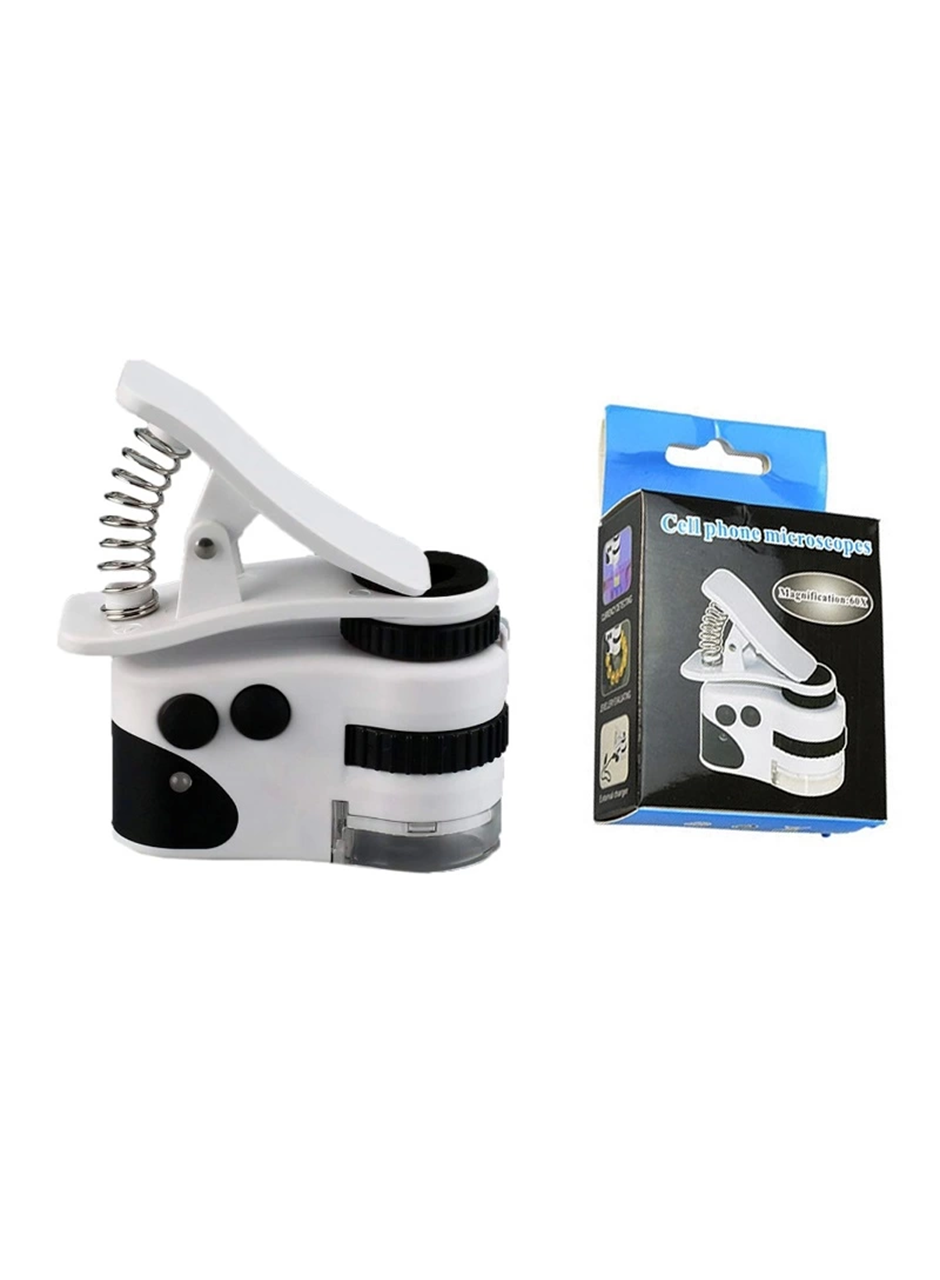 - 60X Mini Cep Telefonu Için Mandallı Mikroskop Uv Ledli Büyüteç Model AL2431 (