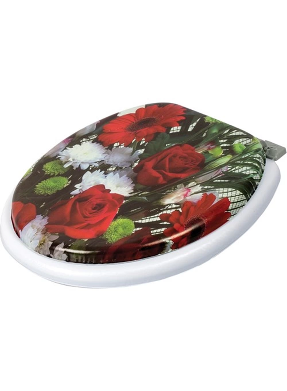 Lüks Yumuşak Süngerli Desenli Pufidik Klozet Kapağı Ekstra Kalın Süngerli (