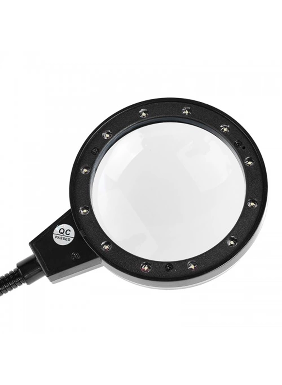 -12 Led Clipslı Işıklı Büyüteç,işıklı Masa Lambası çalışma Lambası (