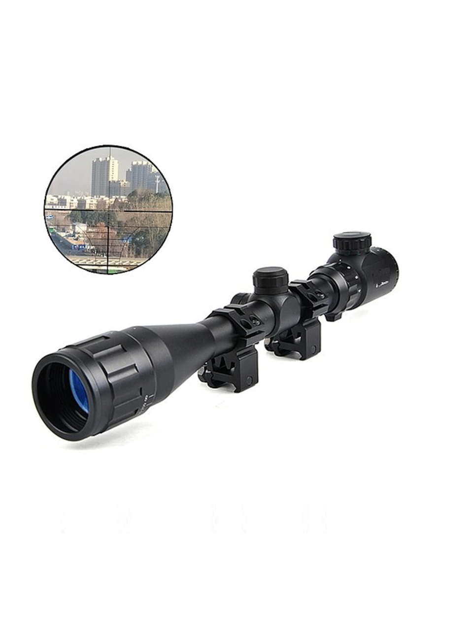 4-12x40 Aoeg Dürbünü Mil Dot Kırmızı - Yeşil Lens Koruyucu (