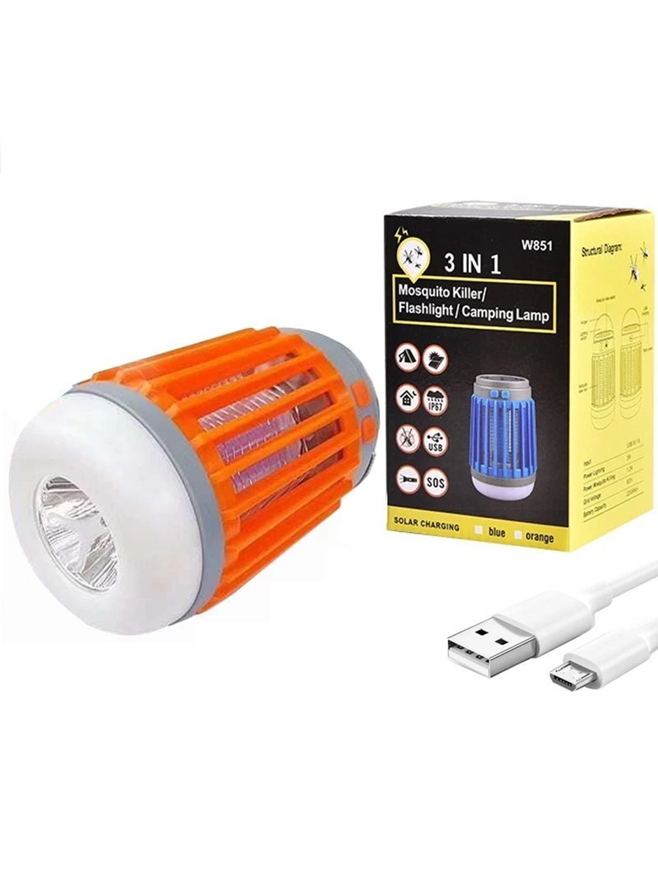 W851 Usbli Solar Sinek Öldürücü Özellikli 3ın1 Kamp Feneri (