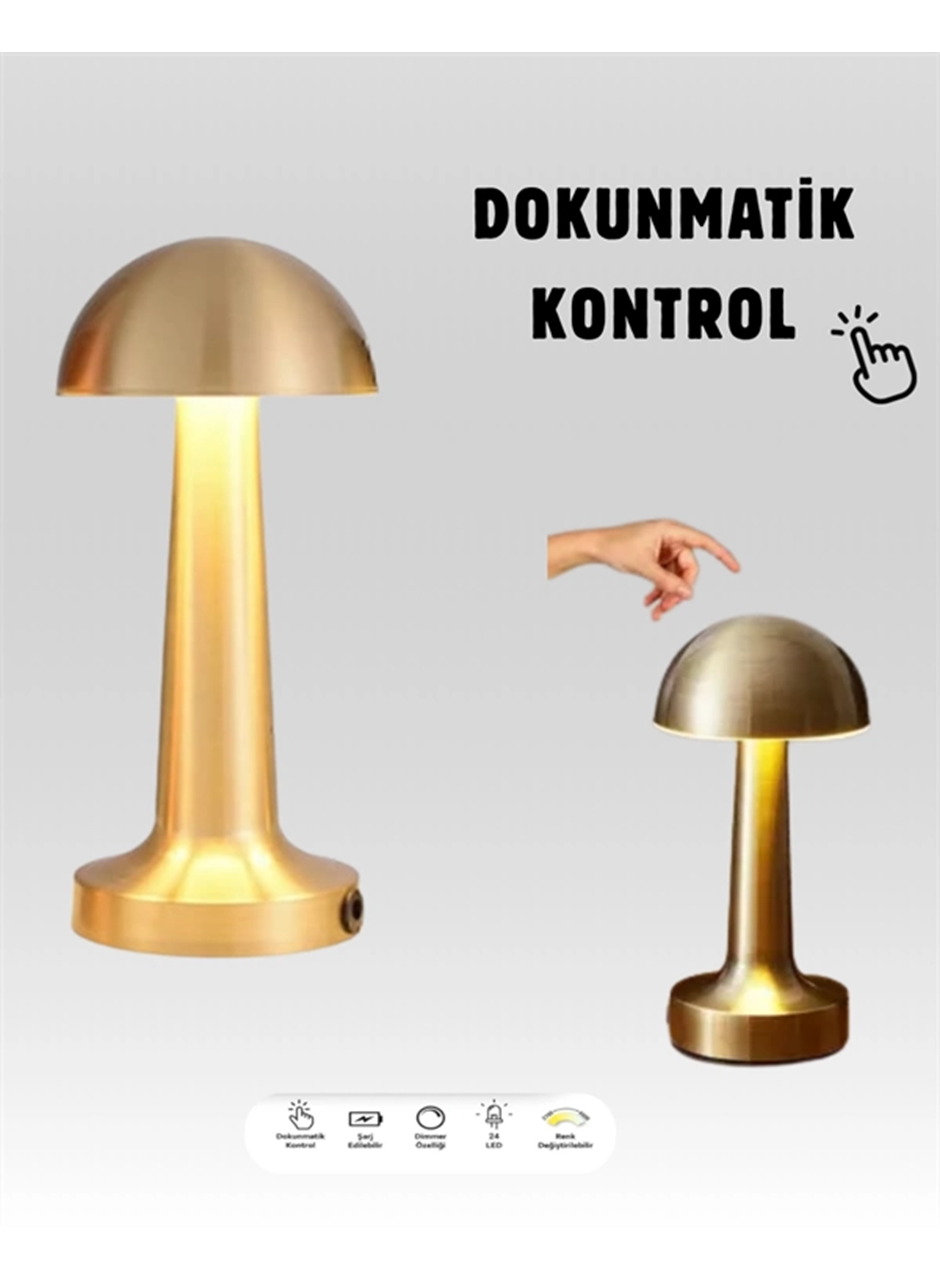 %100 Kademeli Ayarlanabilir Işık – USB Şarjlı Masa Lambası (