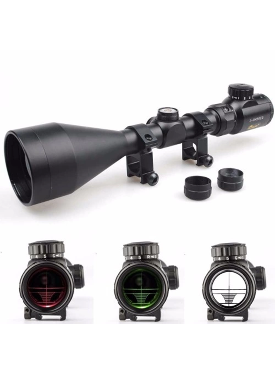 3-9x56eg Dürbünü çift Işık Kırmızı,yeşil Kaynaklı Zoomlu (