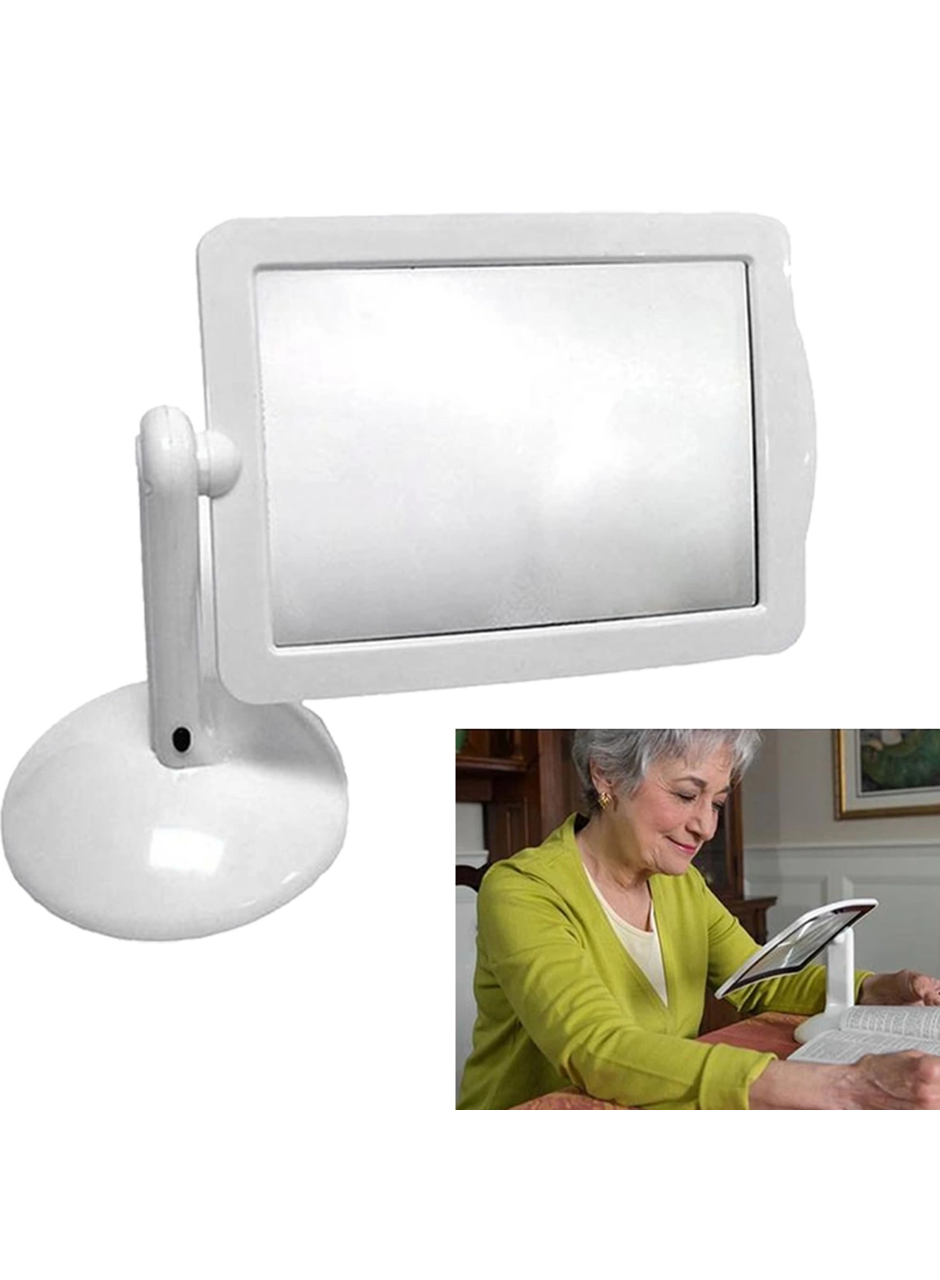 - 3X 360 Derece Döndürme Ekranlı, Çok Fonksiyonlu Masaüstü Büyüteç 3X (