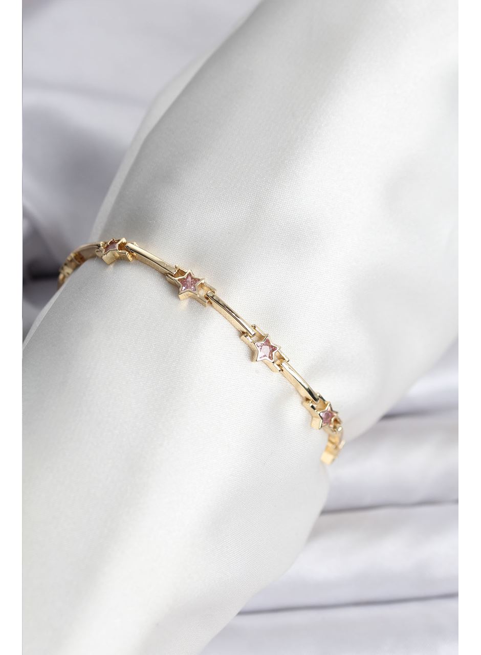 Yıldız Model Gold Renk Pirinç Bileklik