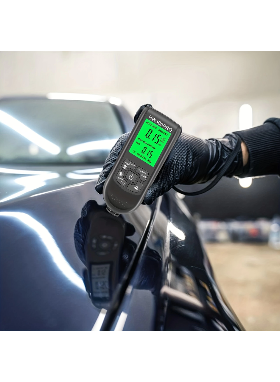 HW-300PRO Oto Boya Kalınlık Ölçer Fe NFe 2000µm + 2 Fonksiyonlu Bardak Tutucu Hediyeli (