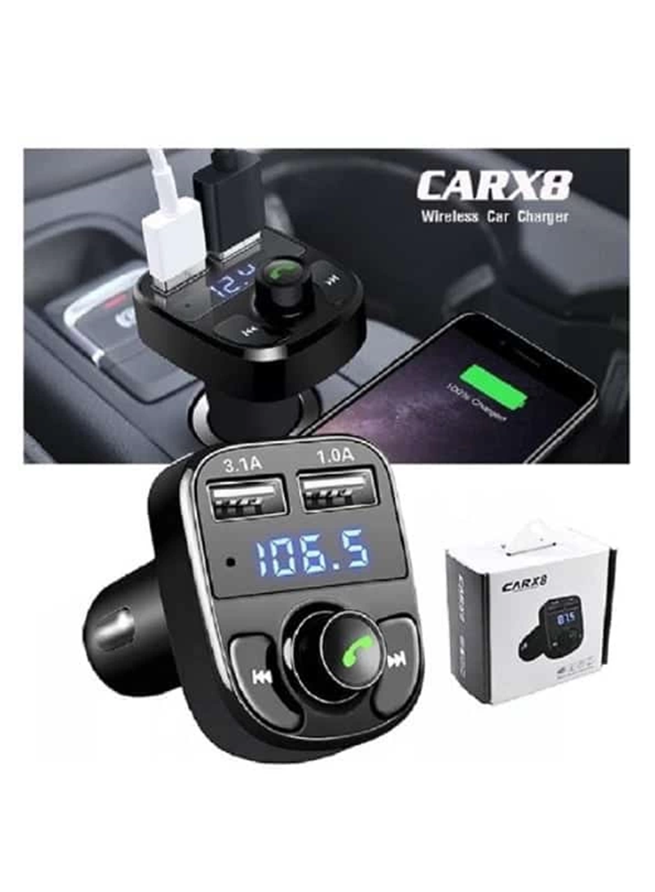 CARX8 Digital Ekran Bluetooth Araç Kiti MP3 FM Transmitter (