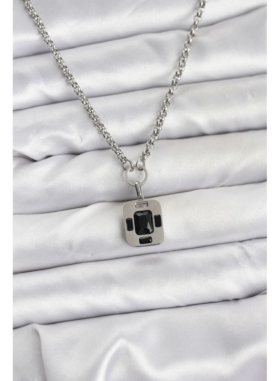 316L Çelik Zincir Gümüş Renk Vintage Model Kadın Kolye