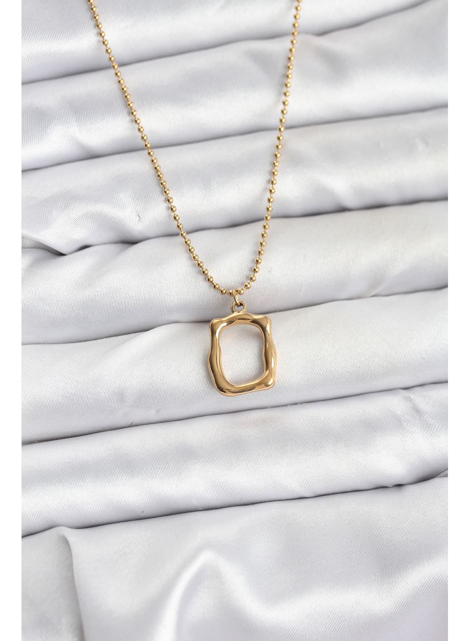 316L Çelik Zincir Gold Renk Model Kadın Kolye