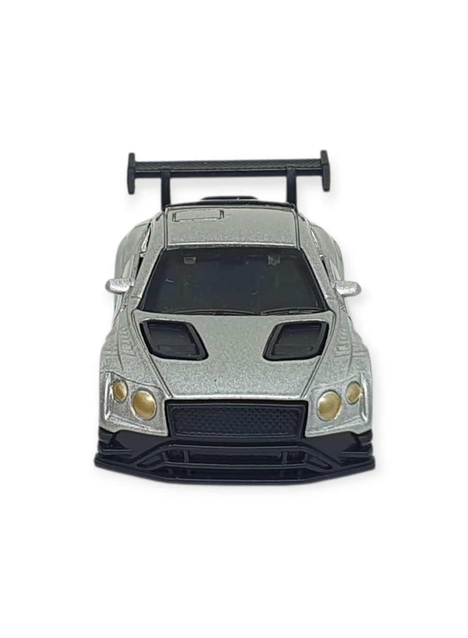 Çek Bırak Metal Küçük Arabalar 8 cm - 6411A-16 - Gümüş