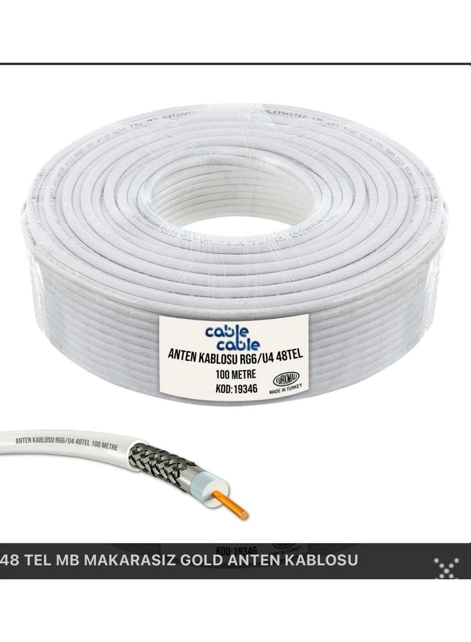 Anten Kablosu 48 Tel Gold 100 Mt RG6/U4