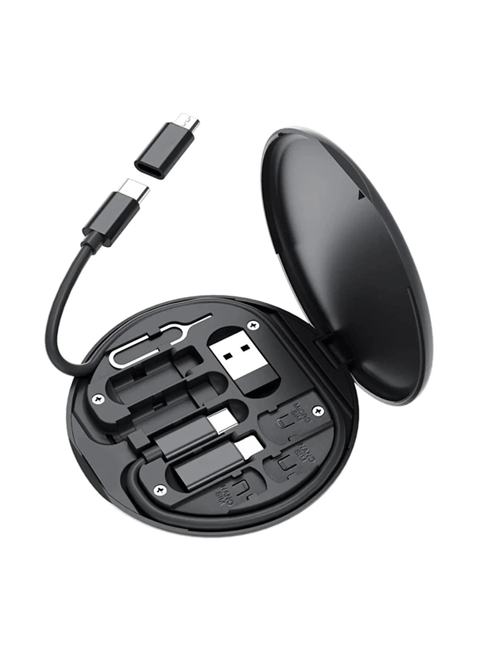 60w Destekli Kablo Kutusu Seyahat Kablo Seti 5'i 1 Arada Usb Type-c Şarj Kablosu Seti (