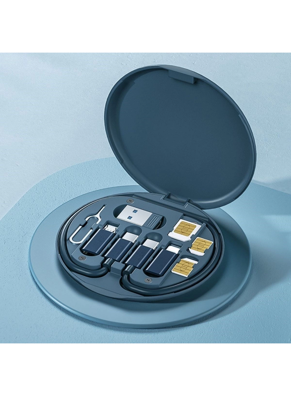 60w Destekli Kablo Kutusu Seyahat Kablo Seti 5'i 1 Arada Usb Type-c Şarj Kablosu Seti (