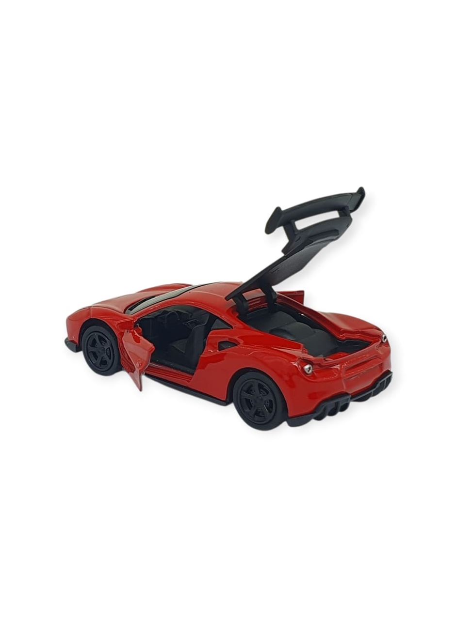 Çek Bırak Metal Küçük Arabalar 8 cm - 6411A-4 - Kırmızı